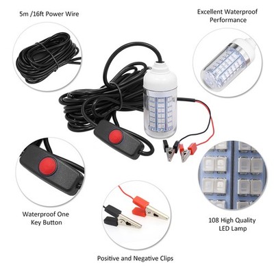 15W Underwater Fishing Attract Fish Finding System V4E0