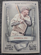 2021 TOPPS ALLEN & GINTER BABE RUTH HISTORIC HITS INSERT#HH-4