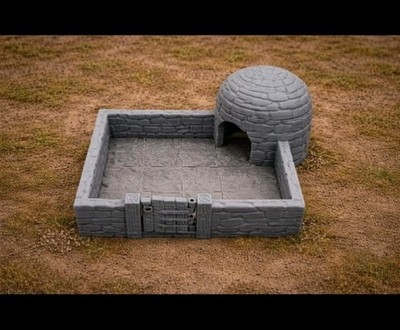 Animal Pen / Pig Sty - 28mm Scale - Village Terrain - Pillage - RPG - D&D 