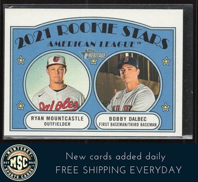 AL Rookie Stars Ryan Mountcastle Bobby Dalbec RC 2021 Topps Heritage #185