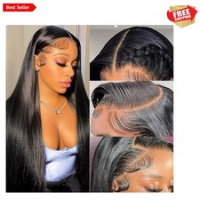 13x6 Lace Front Wigs Human Hair for Women 180 Density HD Transparent 28 Inch ...