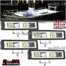 4pcs 6" LED Marine Spreader Deck / Mast Work lights For boat Flood Light Bar