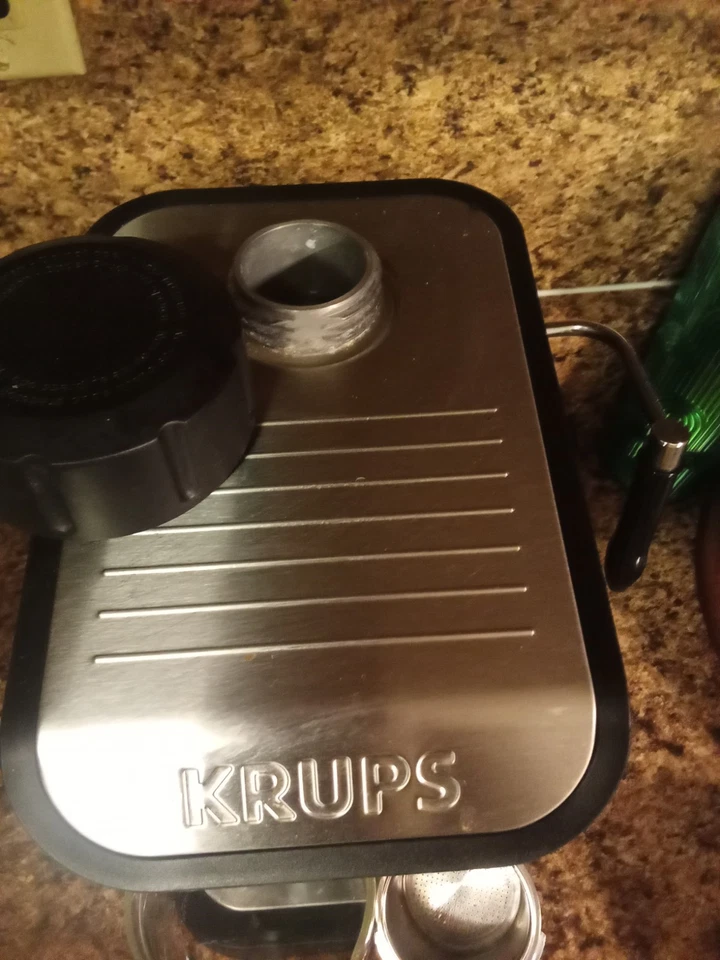 Krups XP1020 Steam Espresso Machine with Glass Carafe, 4-cup, black - Image 4 of 4