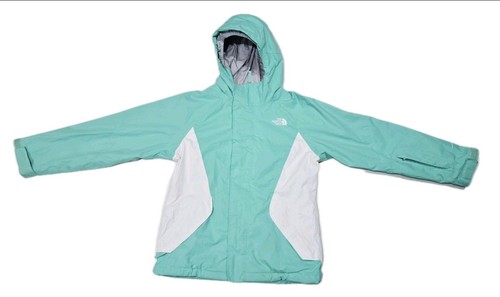 The North Face Kira Tri Climalite Hooded Outter Jacket GIRLS Size M 10-12 Green - Picture 2 of 22