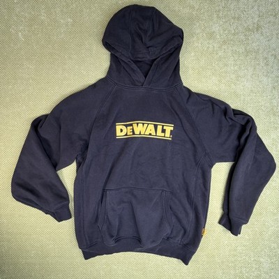 DEWALT Men's L Black Guaranteed Tough Hoodie Workwear Pullover Logo