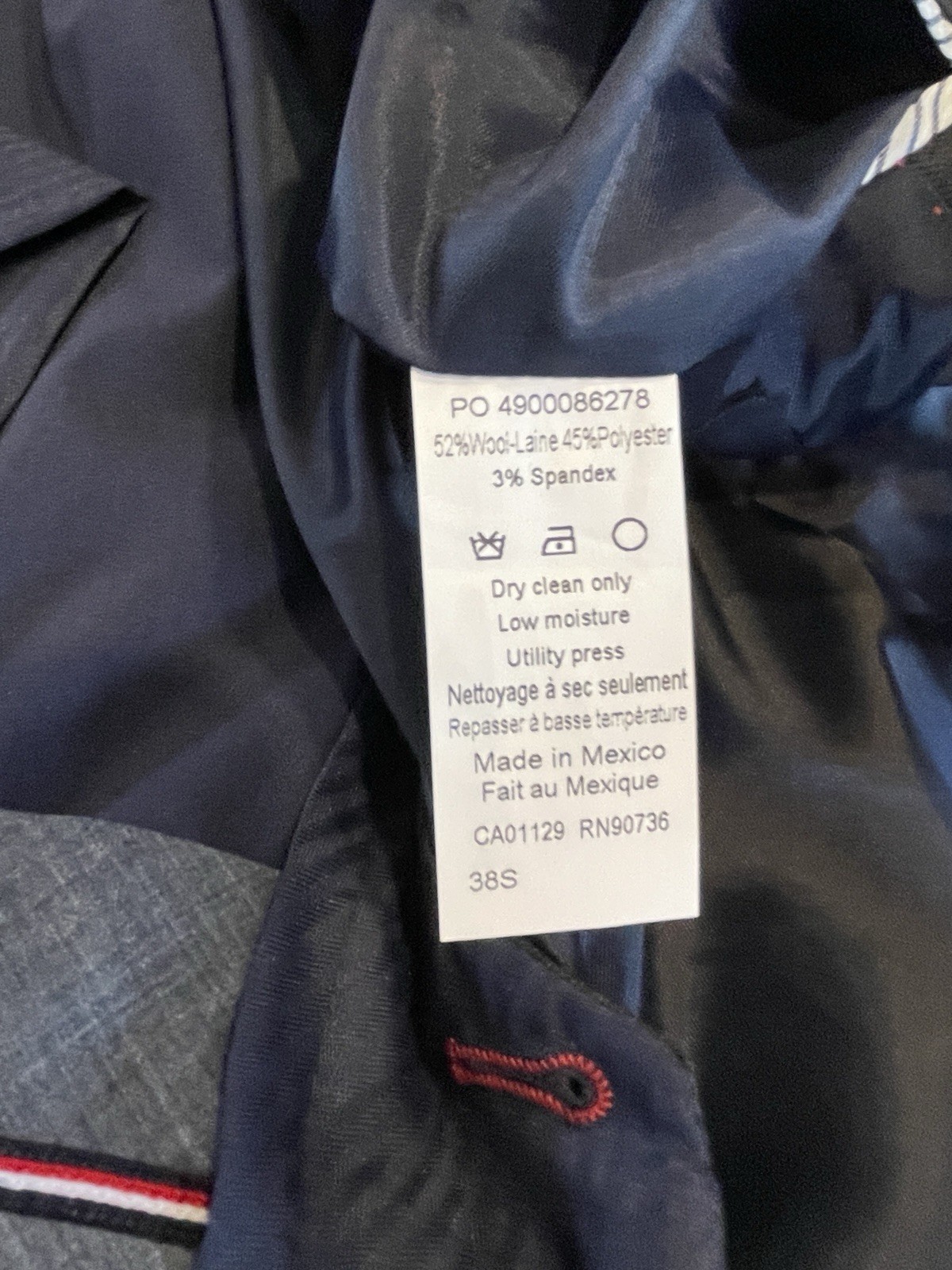 Tommy Hilfiger 2 Piece Suit Men’s 38S Pants 32x28 Charcoal Wool Blend thumbnail 16