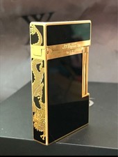 S.T. Dupont Montparnasse Gas Lighter Black Opening Closing Sound Used