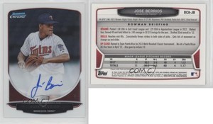 2013 Bowman Chrome Prospects Auto Jose Berrios #BCA-JB Auto
