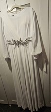 Amsons White Islamic Dress Size 14 Mint Condition