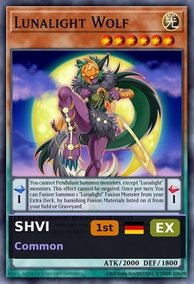 Lunalicht Wolf SHVI-012 1st Edition EX DE Yu-Gi-Oh