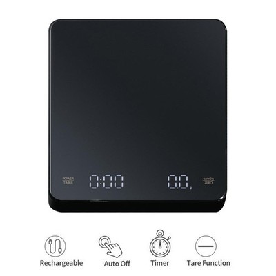 Digital Coffee Scale with Timer LED Screen USB 3kg 0.1g Precision Kitchen Espres