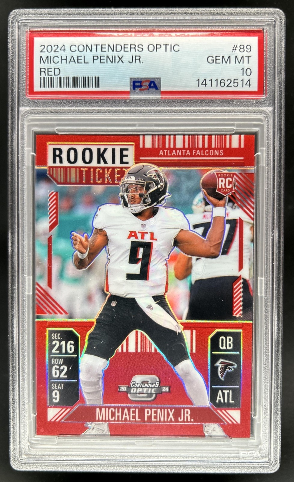 Michael Penix Panini Contenders Optic #89 Red