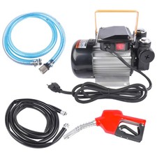 Electric Diesel Oil Transfer Pump Fuel 110V AC 60Hz Self-Priming w/ Nozzle 16GPM