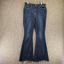 Judy Blue Flare Jeans Womens Sz 11/30 Measures 32x32 Distressed Blue
