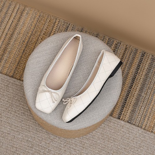 Square Toe Pumps Shoes Women Flat Shoes Elegant French Flat Slip on Casual Shoes - Picture 7 of 29