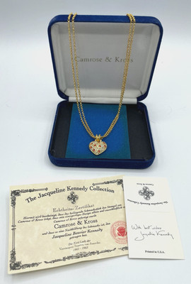 Vintage JBK Jackie Kennedy Camrose & Kross Statement Halskette Box + Zertifikat