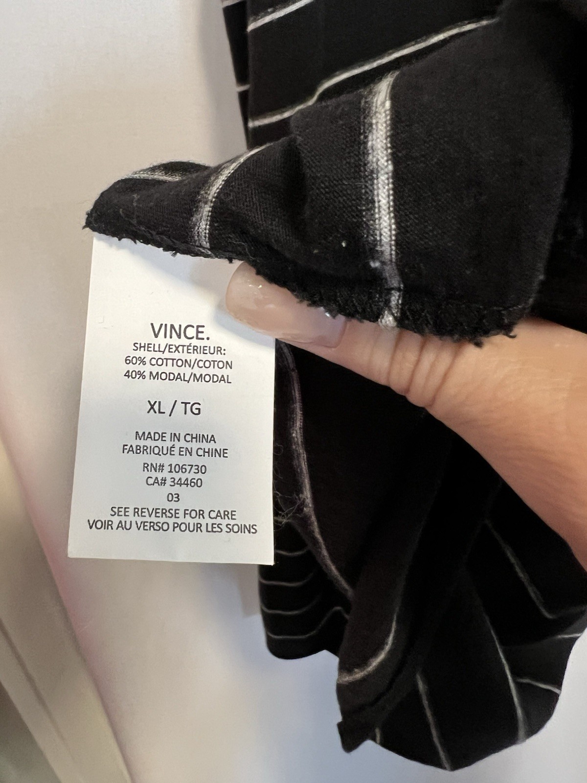 Vince | Striped Black White Basic Minimalist Neut… - image 4