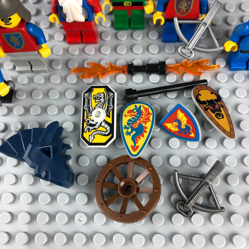 LEGO CASTLE Minifigure and Accessories large lot minifigs weapons hats 1990's - Image 2 of 4