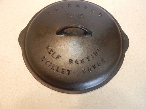 ANTIQUE GRISWOLD #10 CAST IRON SKILLET LID - 11 3/8" INSIDE RING LARGE BLOCK 470