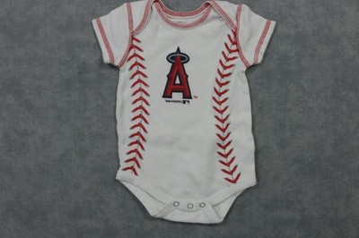 Los Angeles Angels Shirt Boys 3-6 Months White MLB Baseball Genuine Merchandise