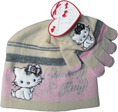 Charmmy Kitty Winterset von Hello Kitty Sanrio - Silberherz - Beige/Rosa