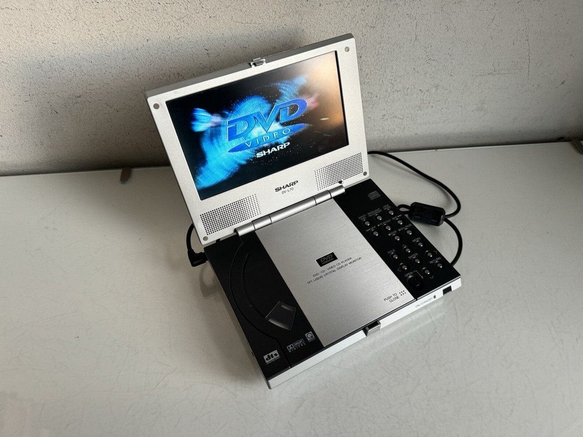SHARP DV-L70S Portable DVD Video CD Player 7” TFT LCD Monitor Not