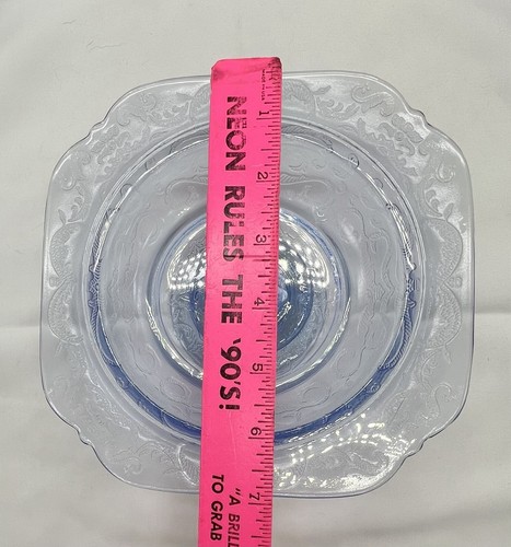 Vintage Blue Glass Footed Candy Compote Dish Elegant Design Base Only - Picture 5 of 9