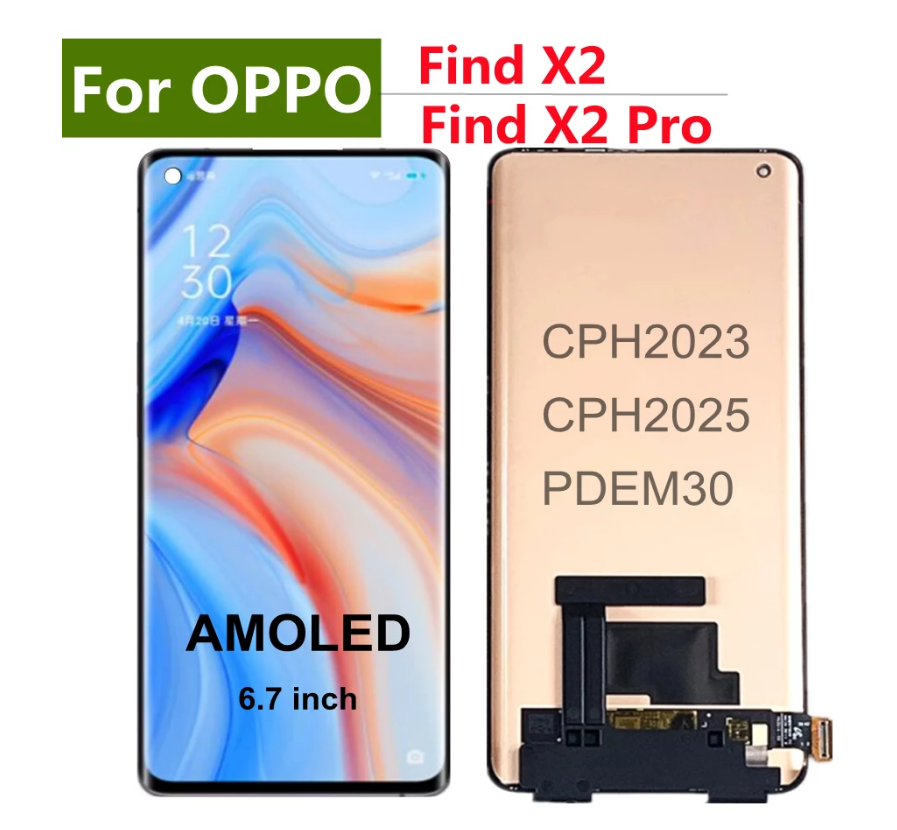 Écran LCD Premium Noir Céramique Avec Châssis Pour OPPO Find X2 Pro - Neuf