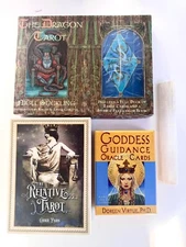 Tarot Oracle Lot 3 Oop Doreen Virtue Goddess Guidance Dragon Relative Decks