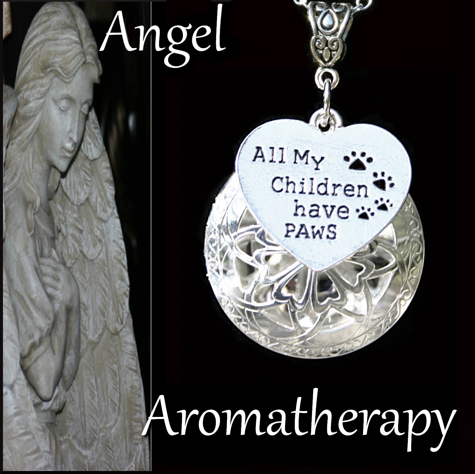 Diffuser Children Paws Necklace Locket Aromatherapy Us Selle