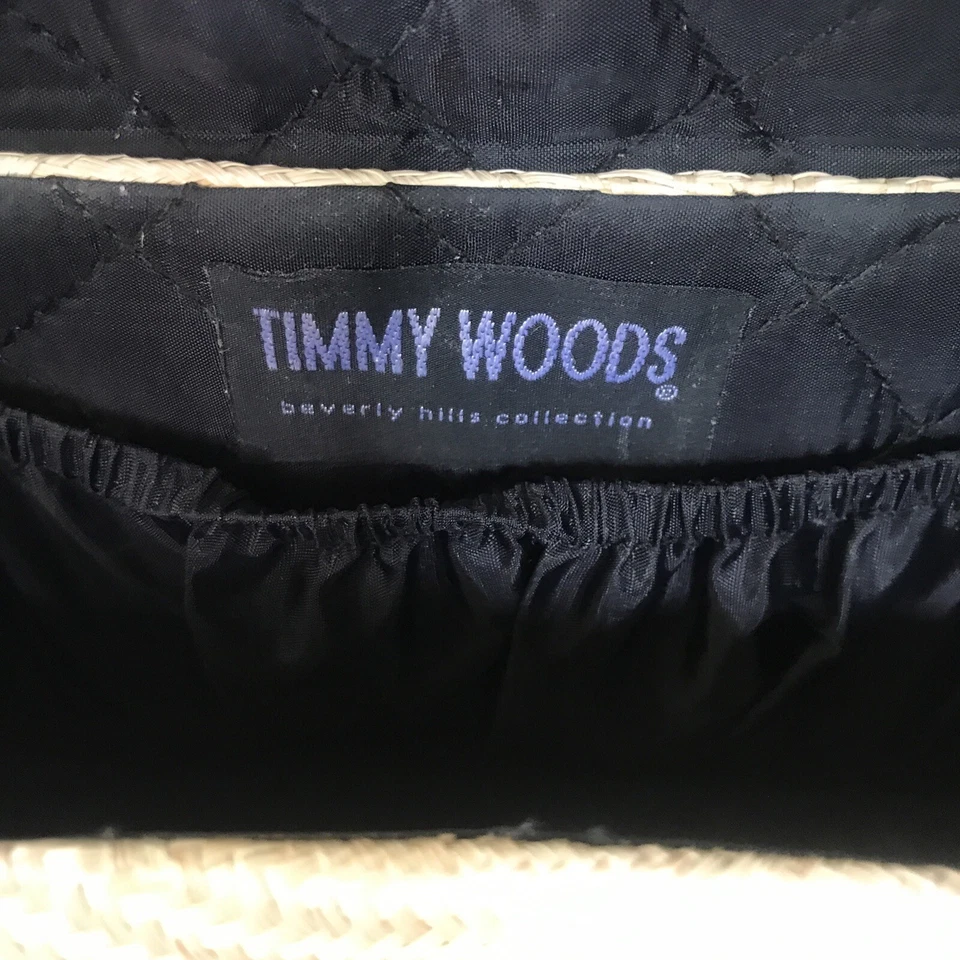 Timmy Woods, Paja, Cartera de Caja, Preciosa, Concha de Tortuga, Cuero Usado Foto 4 de 4