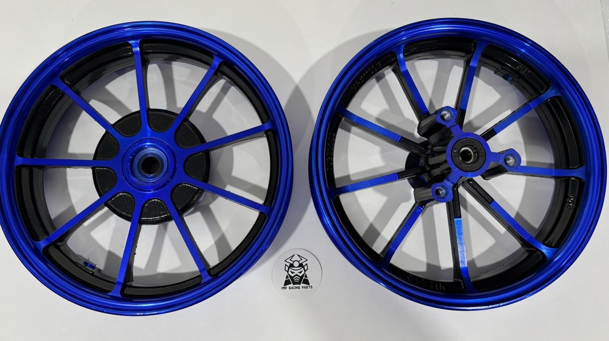 dior トライバル HONDA DIO ELITE ALUMINUM DISK WHEELS RIM SCOOTER BLUE (USA SELLER