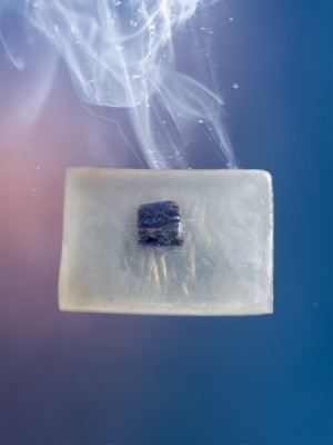 Third Eye Chakra Soap Bar With Sodalite Crystal  Myrrh And Frankincense Scented