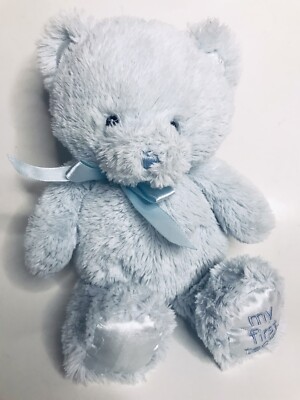 Baby Gund My First Teddy Bear Stuffed Animal Plush Lovey Blue 10'' Pale Blue Soft
