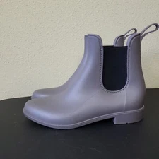 Capelli New York Womens Gray Rubber Round Toe Pull On Chelsea Boots Size 8