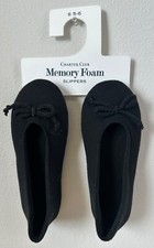 Charter Club Ballerina Slippers Black Size Small 5-6 