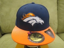 New Era Denver Broncos Fitted Hat Draft 2015 Collection, Shiny Logo Size 7 5/8