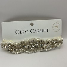 Baby Headband Girl Oleg Cassini Photography Wedding Accessory White Fancy