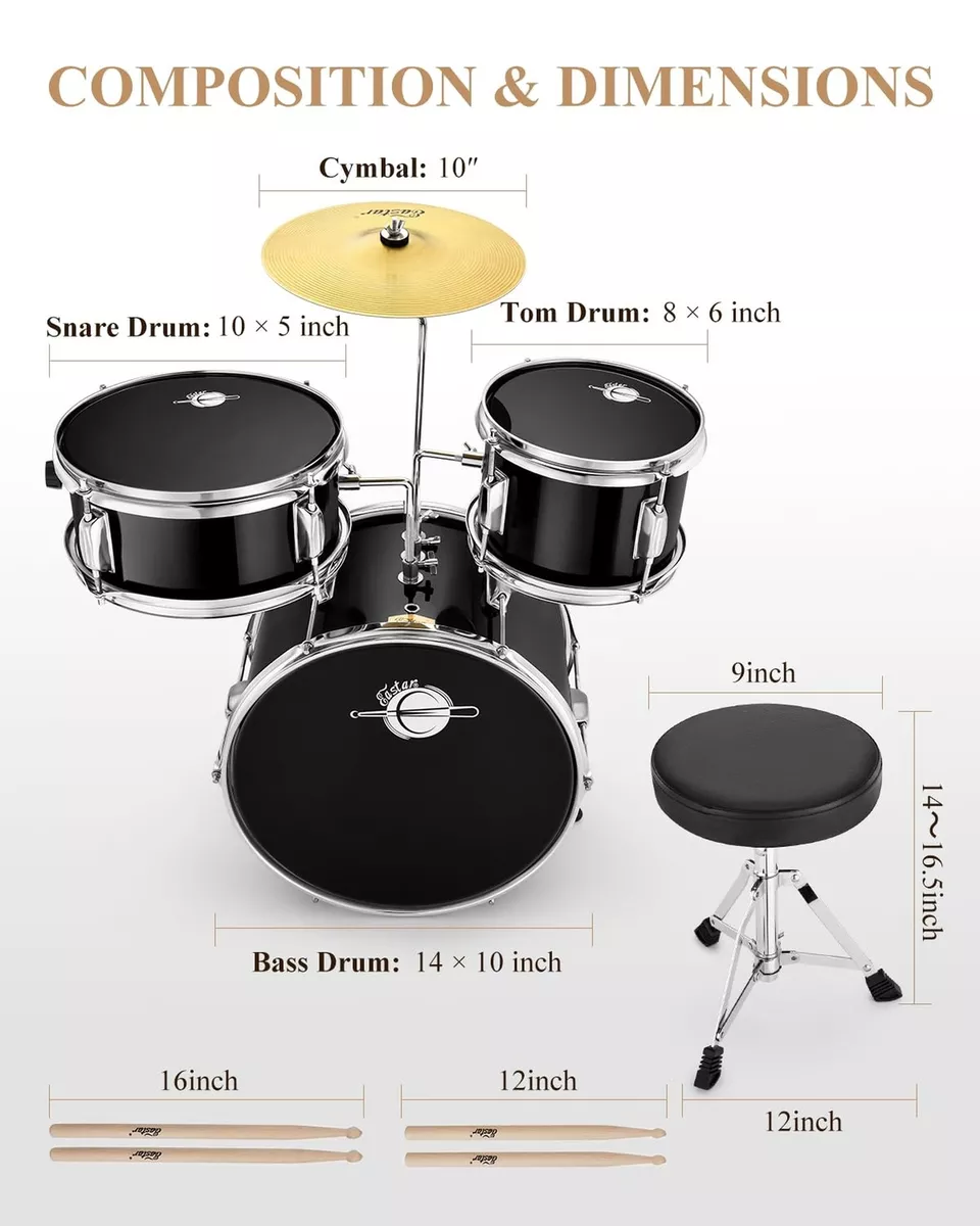 Eastar 3 sale piece drum set