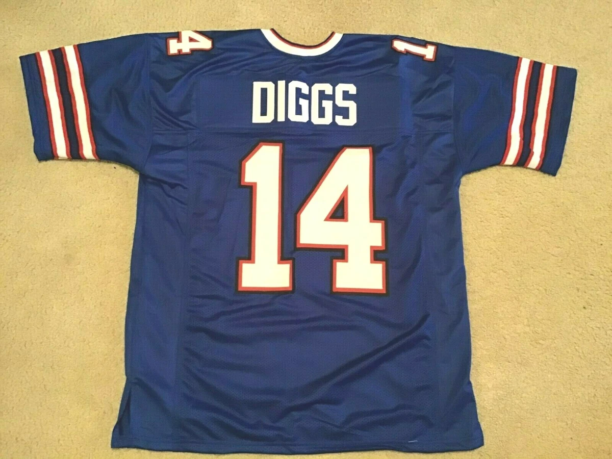 UNSIGNED CUSTOM Sewn Stitched Stefon Diggs Blue Jersey - M, L, XL, 2XL