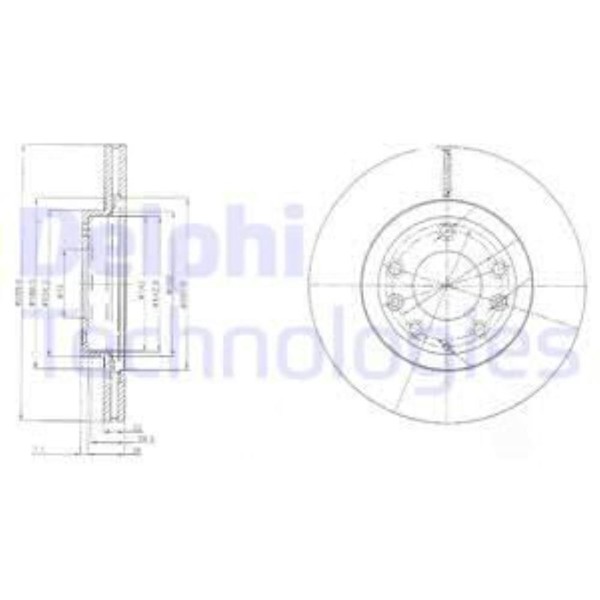Delphi 2X Bremsscheibe Vorne Ø290 Mm BelüFtet Unbeschichtet FüR Mazda MX-5 III-image