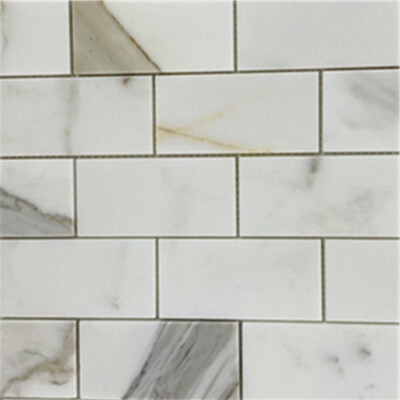 G64XH Calacatta Gold Calcutta Marble 2x4 Brick Subway Mosaic Tile Honed