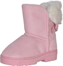 Bebe Girls Pink Faux Fur Boots Size 2 NWT