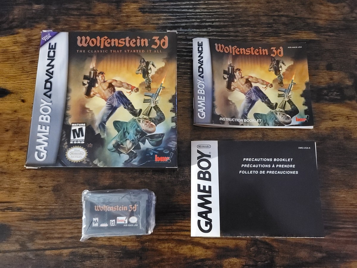 Wolfenstein 3d (Nintendo Game Boy Advance, 2002) GBA Complete In
