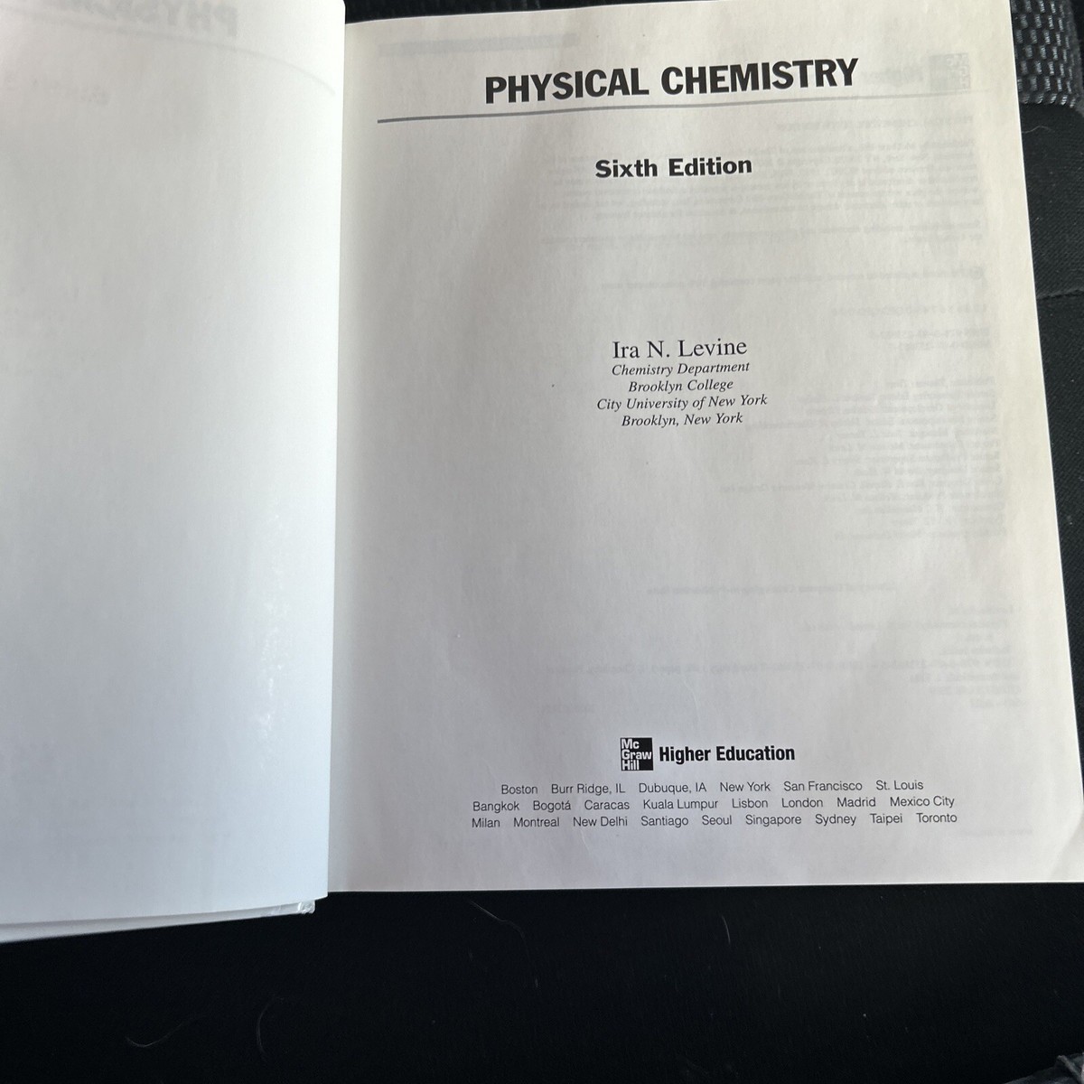 Physical Chemistry by Levine 6th Edition 9780072538625| eBay