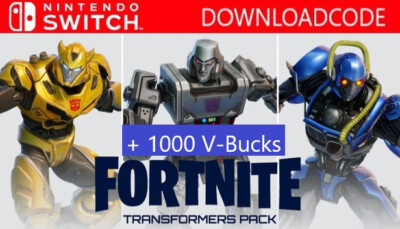 NEU DLC für Fortnite Transformers Pack Code 1000 V-Bucks Nintendo Switch Spiel