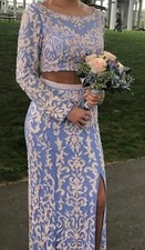Sherry Hill Prom dress size 8, pink and blue