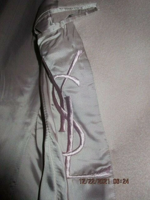 SAINT LAURENT (YSL) Cappotto donna lavanda Yves Saint Laurent nuovo (taglia F36) "OFFERTA"