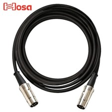 Hosa MID-525 25FT Pro MIDI Serviceable 5-Pin DIN to Same Cable Black