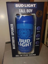 NEW BUD LIGHT Tall Boy Bluetooth Speaker Tailgates Parties Pool FAST SHIP!